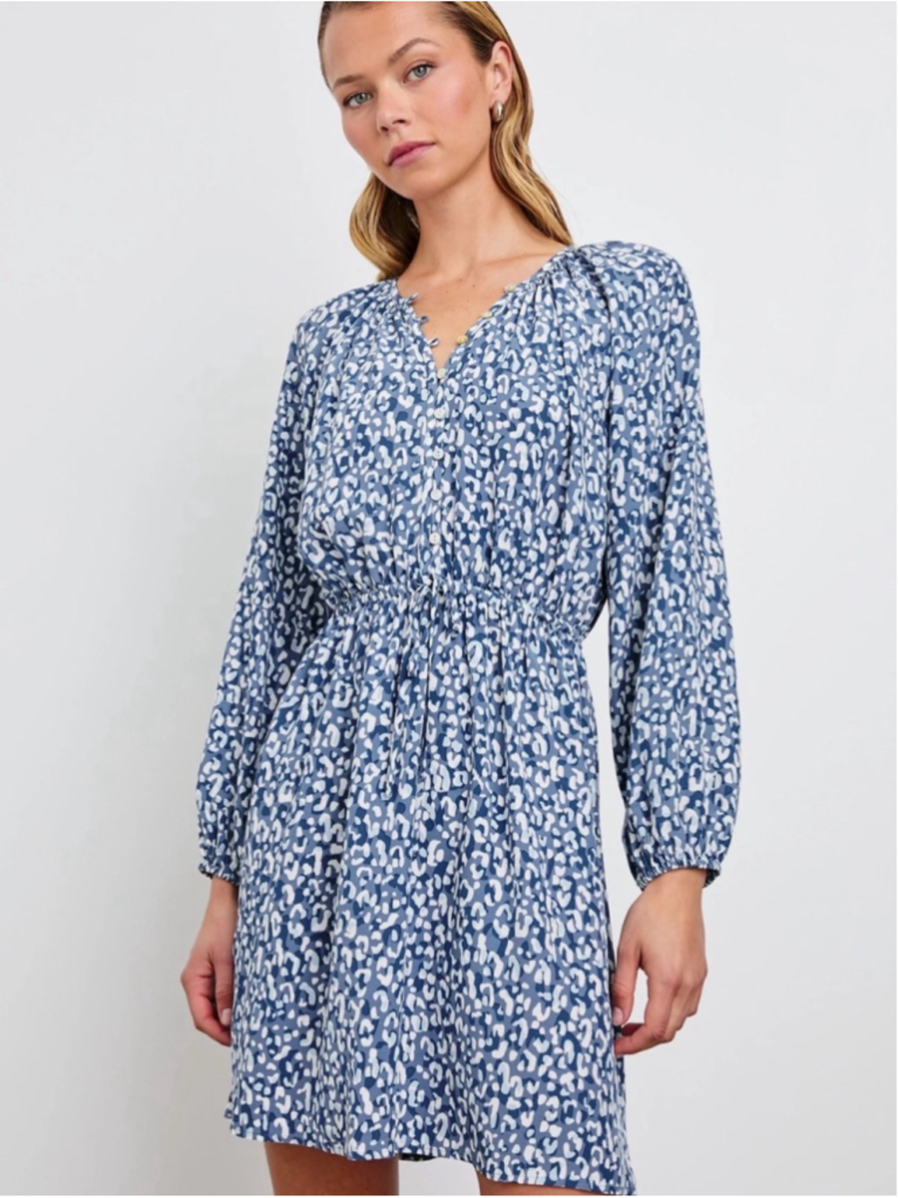 Rails - Linnea Dress in Blue Mixed Cheetah